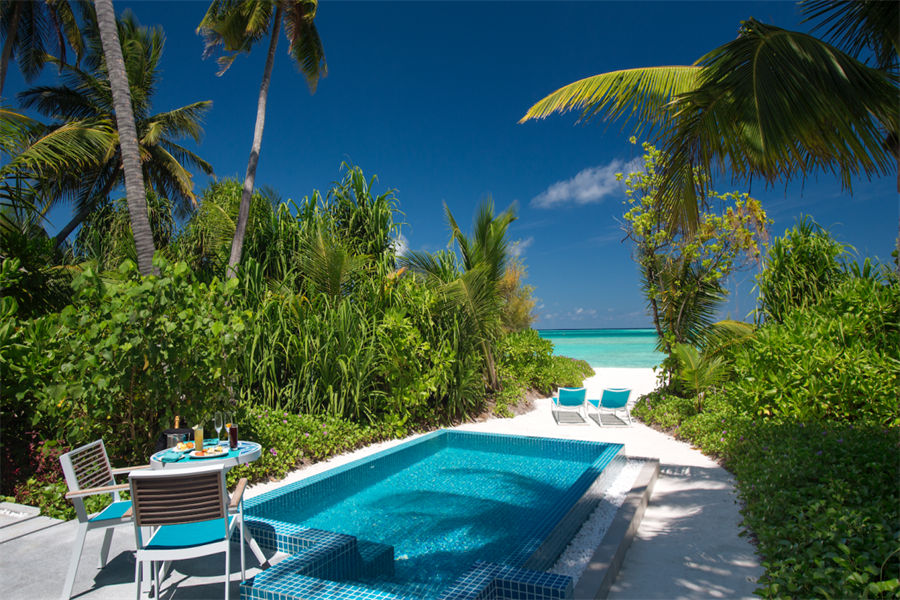 坎迪玛 - 带按摩池的沙滩泳池别墅(日落) 图片2 - Kandima Maldives Sunset Beach Pool Villa With Swirl Pool Photo 2