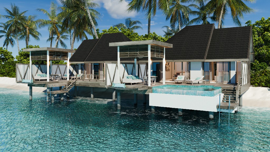 美雅富士 - 两卧室海洋泳池别墅（半沙半水）图片 - Meyyafushi Maldives 2-bedroom Semi-Ocean Pool Villa