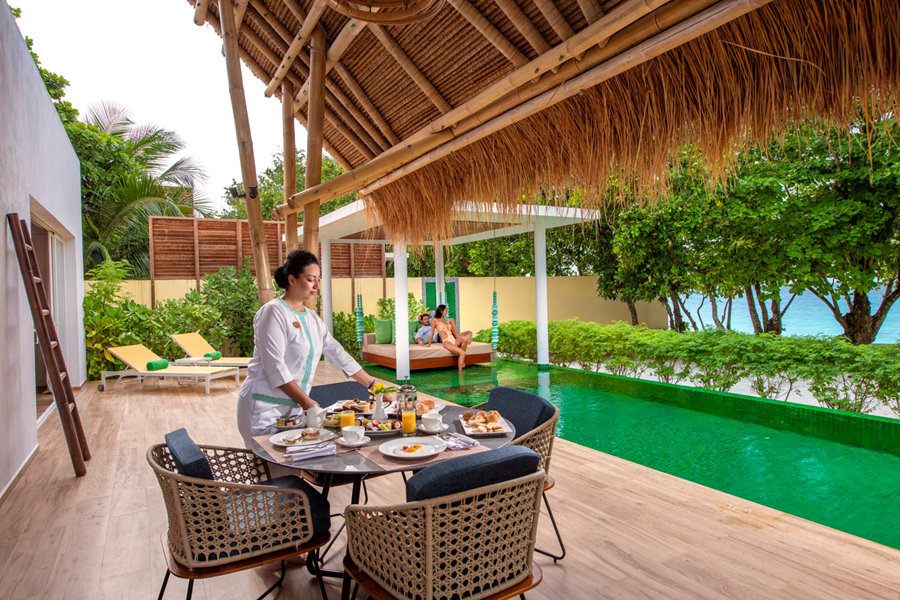 翡翠法斯曼度 - 豪华沙滩泳池别墅图片2 - Emerald Maldives Resort & Spa  Superior Beach Villa with Pool Photo 2