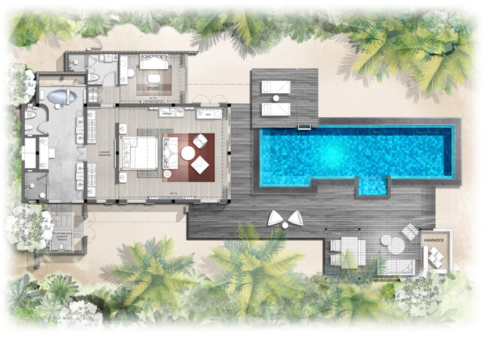 四季兰达吉拉瓦鲁 - 家庭海滨泳池平房图片4 - Four Seasons Landaa Giraavaru Family Oceanfront Bungalow with Pool Photo 4