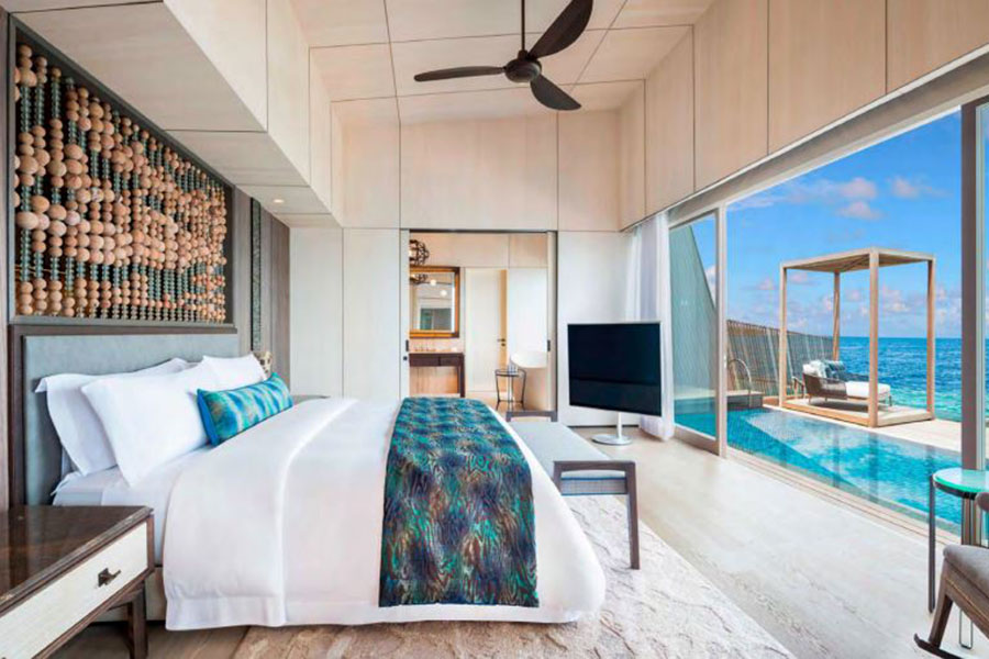 瑞吉 - 全海景瑞吉水上泳池套房图片4 - The St. Regis Maldives Vommuli Resort Panoramic Overwater St. Regis Suite with Pool Photo 4