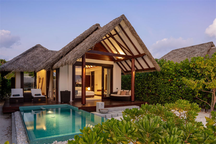 瑰宝 - 泳池沙滩别墅图片1 - Heritance Aarah Maldives Luxury Resort Pool Beach Villa Photo 1
