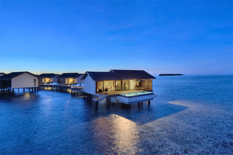 瑞喜敦F - 豪华水上泳池别墅图片1 - The Residence Maldives Falhumaafushi Deluxe Water Pool Villa Photo 1