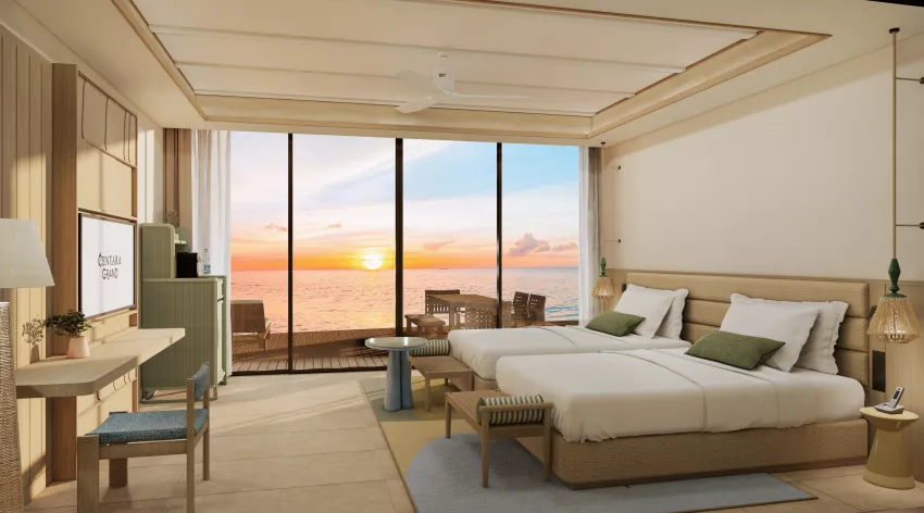 盛泰乐中央至尊 - 三卧日落水上泳池宅邸图片3 - Centara Grand Lagoon Three-Bedroom Sunset Overwater Pool Residence Photo 3