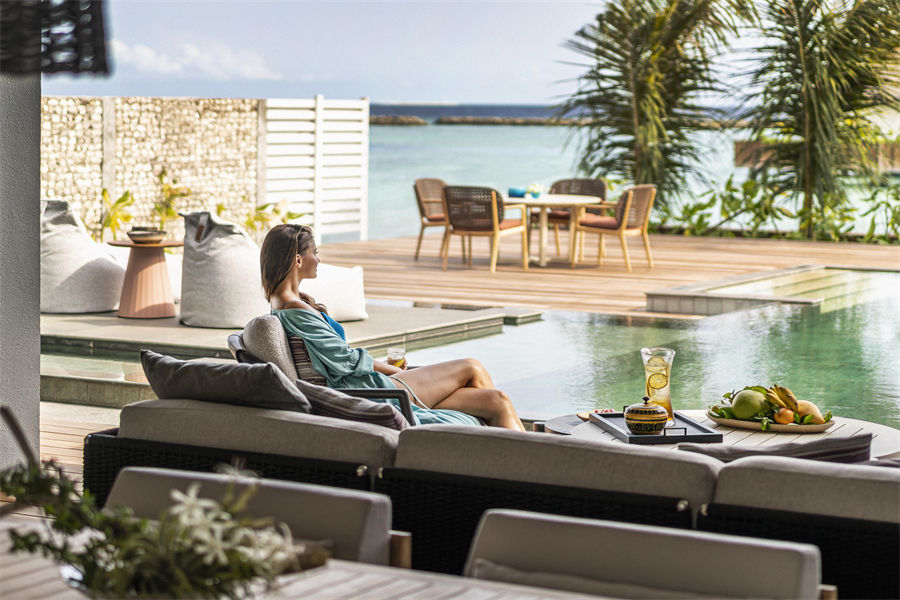 四季兰达吉拉瓦鲁 - 双卧海滨平房-部分海景图片1 - Four Seasons Landaa Giraavaru Two-Bedroom Oceanfront Bungalow – Partial Sea View Photo 1