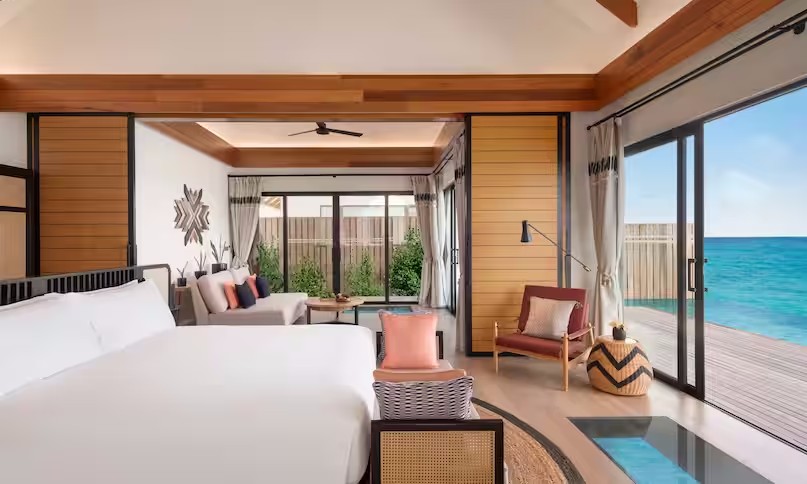 希尔顿阿明吉利 - 单卧水上泳池套房图片2 - Hilton Maldives Amingiri Resort & SPA 1 Bedroom Overwater Suite with Pool Photo 2