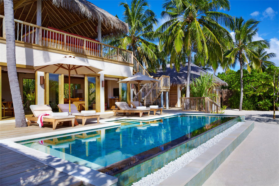 六善拉姆 - 双卧海洋沙滩泳池别墅图片1 - Six Senses Latitude Laamu Two-Bedroom Ocean Beach Villa with Pool Photo 1