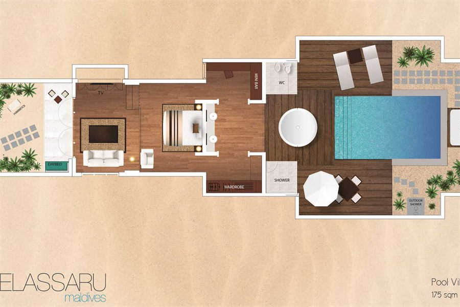维拉沙鲁 - 泳池别墅图片4 - Velassaru Maldives Resort Pool Villa Photo 4