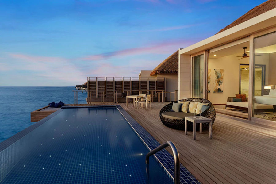 丽笙 - 水上泳池别墅（日落景观）图片1 - Radisson Blu Resort Maldives Ovenvater Villa- Pool & Sunset View Photo 1