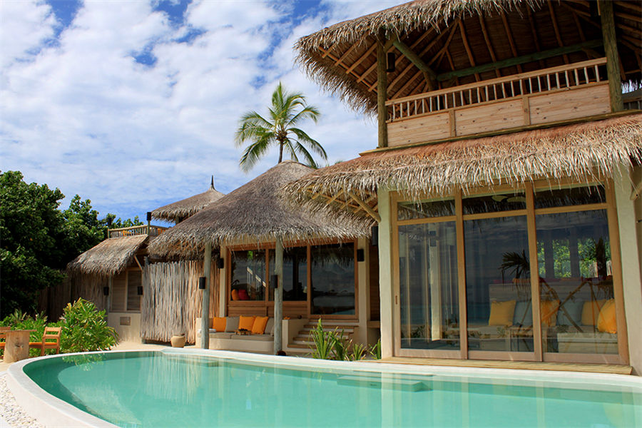 六善拉姆 - 双卧泻湖沙滩泳池别墅图片1 - Six Senses Latitude Laamu Two-Bedroom Lagoon Beach Villa with Pool Photo 1