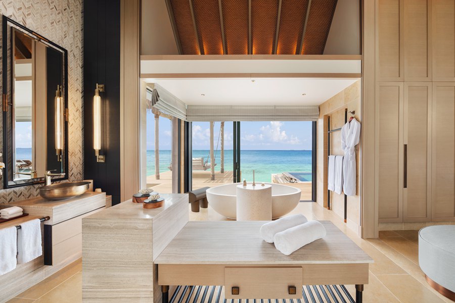 华尔道夫 - 礁湖泳池别墅（双床）图片4 - Waldorf Astoria Maldives Ithaafushi  Two Queen Bedded Reef Villa with Pool Photo 4