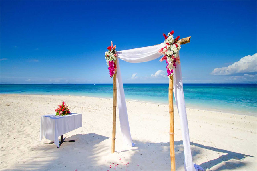 蓝色美人蕉 - 婚礼图片1 - Thulhagiri Island Resort  Wedding Photo 1