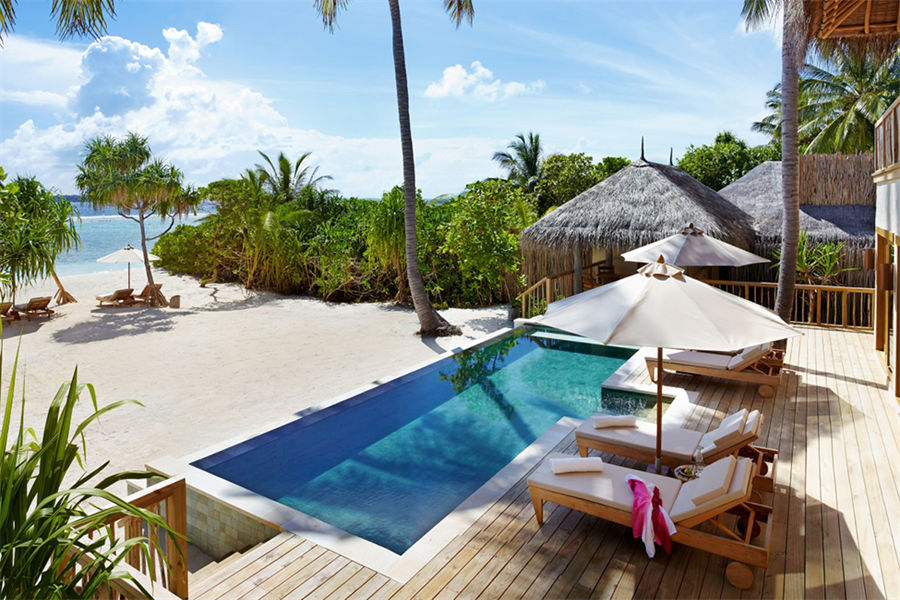 六善拉姆 - 双卧海洋沙滩泳池别墅图片3 - Six Senses Latitude Laamu Two-Bedroom Ocean Beach Villa with Pool Photo 3