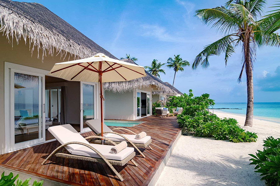 巴廖尼 - 豪华沙滩泳池套房图片1 - Baglioni Resort Maldives Deluxe Beach Suite with Pool Photo 1