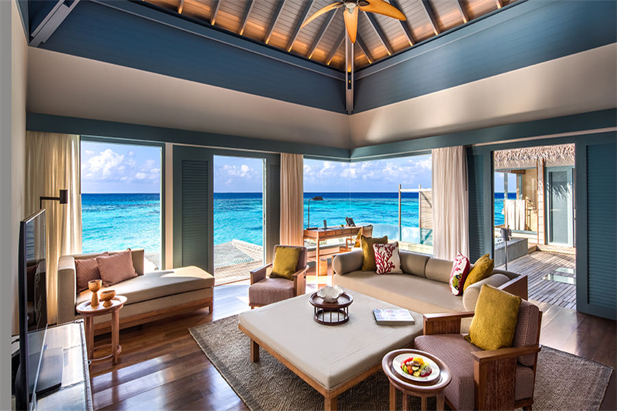莱佛士 - 日落水上泳池别墅图片3 - Raffles Maldives Meradhoo Sunset Overwater Villa With Pool Photo 3